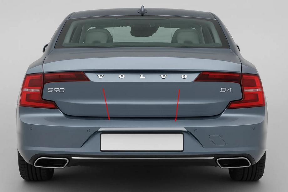 Volvo S90/V90 2016– Kromirana letev nad registrsko tablico (za S90, nerjavno jeklo) Image