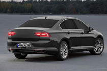 Volkswagen Passat B8 2015–2023 Letvica nad registrsko tablico SD (OmsaLine, nerjavno jeklo) fotografija 1