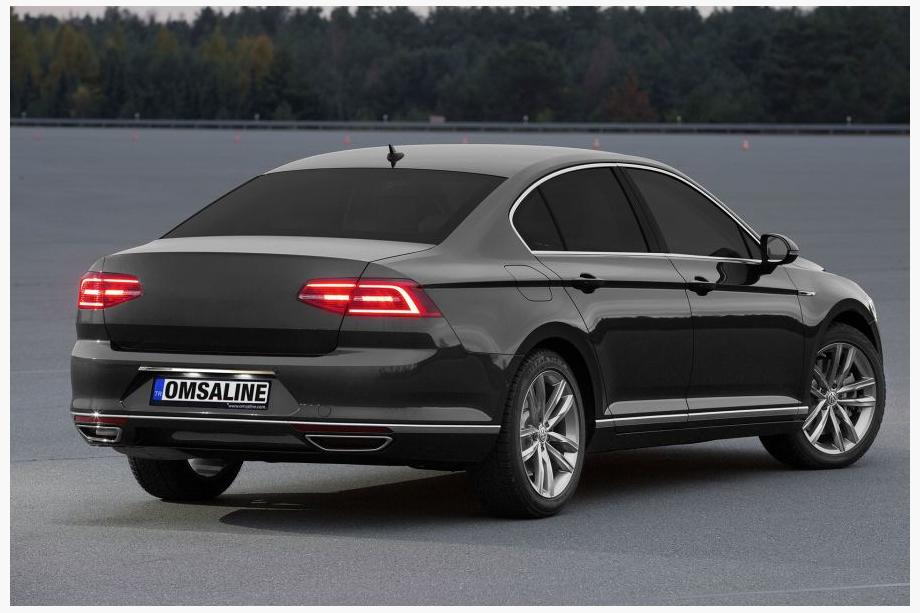 Volkswagen Passat B8 2015–2023 Letvica nad registrsko tablico SD (OmsaLine, nerjavno jeklo) Image