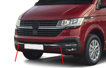 Volkswagen T6 2015–2024 Kromirana obloga rešetke odbijača 2019+ (4 kosi, nerjavno jeklo) fotografija 1