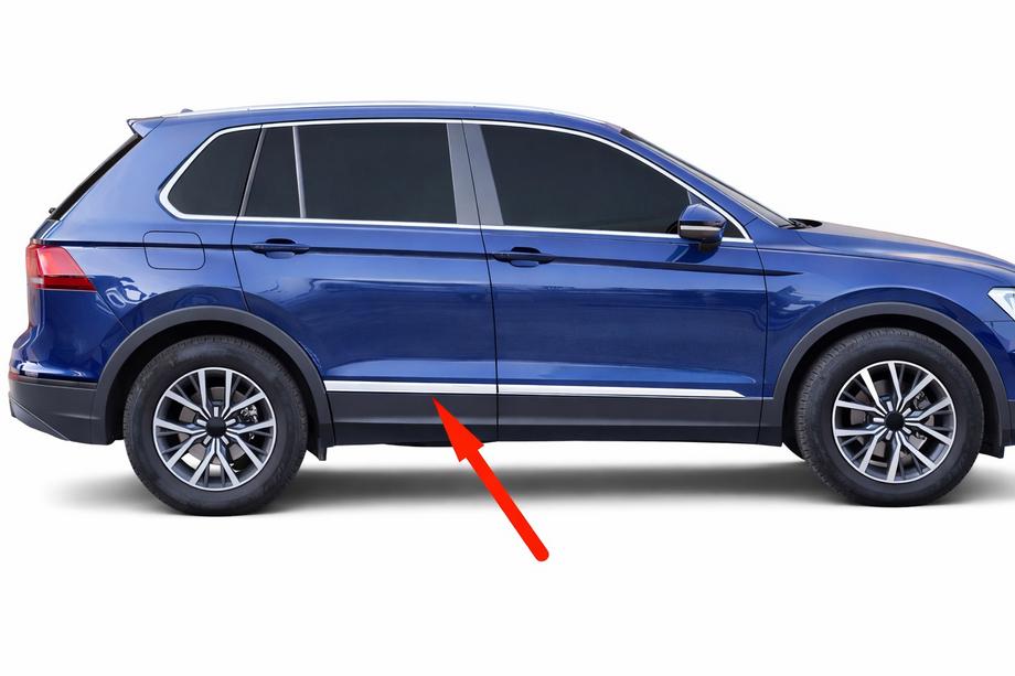 Volkswagen Tiguan 2016–2023 OmsaLine vratne letve za AllSpace (komplet 4 kos, nerjaveče jeklo) Image
