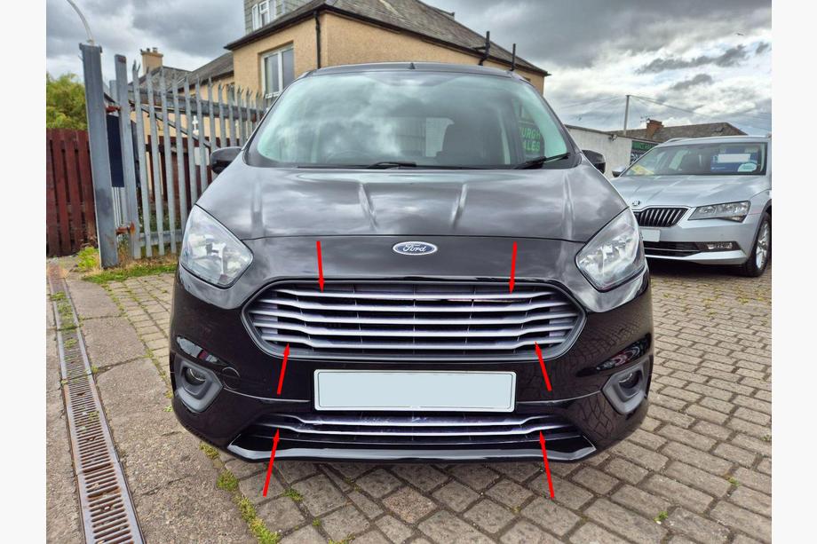 Ford Courier 2014–2023 Okrasne letvice za masko Carmos (2018↗, 7 kos, nerjavno jeklo) Image