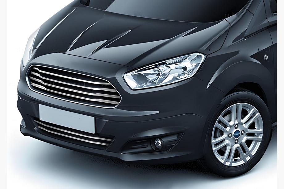 Ford Courier 2014–2023 Carmos okrasne letvice za masko (2014-2018, 6 kos, nerjaveče jeklo) Image