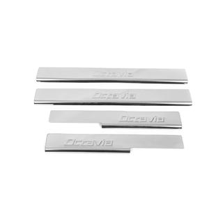 Obloge pragov Carmos V2 (4 kos, nerjaveče jeklo) Skoda Octavia III A7 2013–2019 fotografija 2