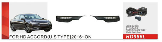 Honda Accord X 2017–2022 Meglenke US-type (2017-2020, LED) fotografija 1