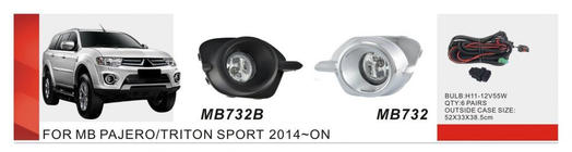 Mitsubishi Pajero Sport 2015– Meglenke 2015-2019 (2 kos, halogenske) fotografija 1