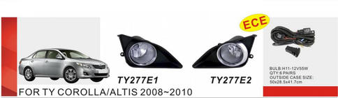 Toyota Corolla 2007–2013 Komplet meglenk 2007-2010 (2 kos, halogenske) fotografija 1