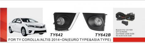 Toyota Corolla 2013–2019 Komplet meglenk 2013-2016 (2 kosa, halogenske) fotografija 2
