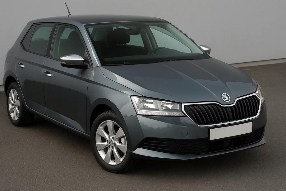 Skoda Fabia 2014–2021 Nerjaveči pokrovi ogledal z izrezom za smernik (2 kos) Fotografija 1