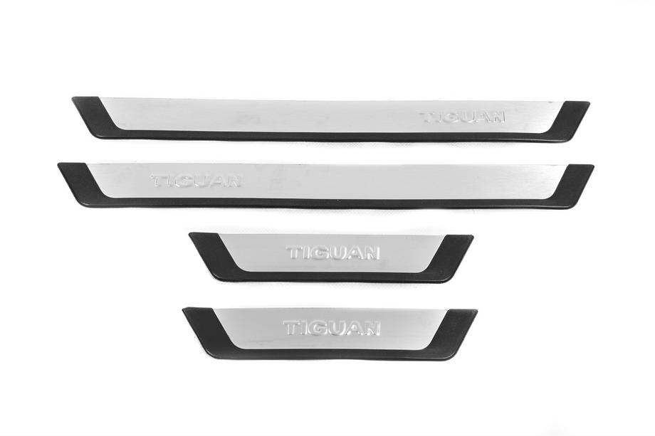 Volkswagen Tiguan 2007–2016 Omsa Flexill zaščitne letve pragov (4 kos, nerjaveče jeklo) Image