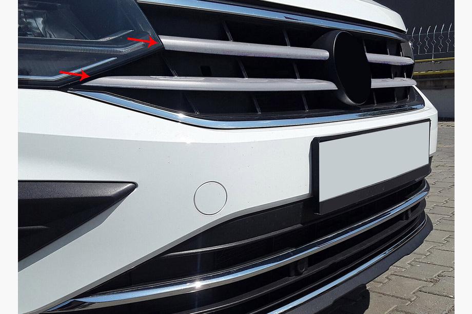 Volkswagen Tiguan 2016–2023 Okrasne letvice za masko 2020+ (komplet 4 kos, nerjaveče jeklo) OmsaLine - italijansko nerjavno jeklo Image