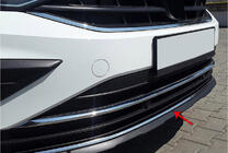 Volkswagen Tiguan 2016–2023 Zaščitna letvica za sprednji odbijač 2020+ (nerjaveče jeklo) fotografija 1