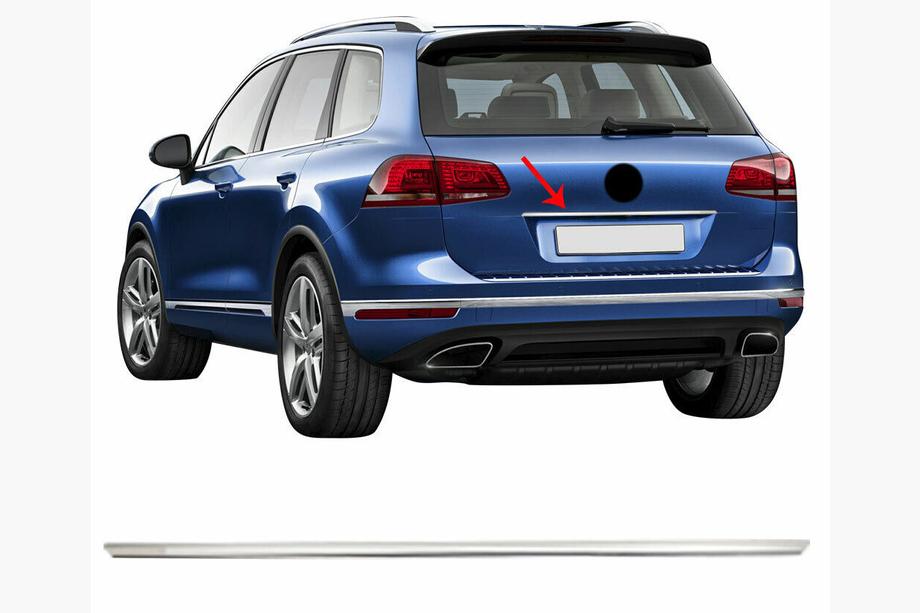 Volkswagen Touareg 2018– Kromirana letev nad registrsko tablico OmsaLine (nerjavno jeklo) Image
