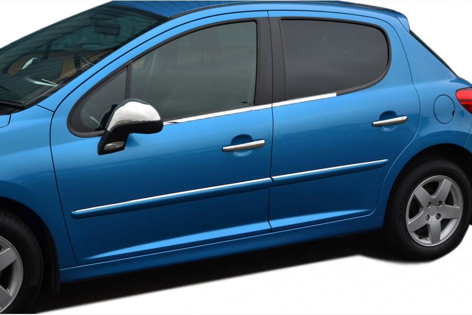 Peugeot 207 2006–2014 Zunanja okenska obroba (4 kosi, inox) Image