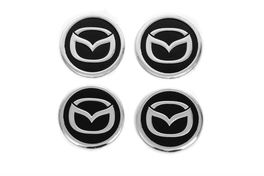 Mazda Nalepke za pokrovčke platišč V1 60 mm (4 kosi) Fotografija 1