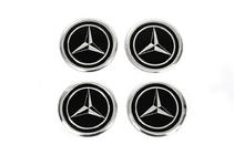 Mercedes-Benz Nalepke za pokrovčke platišč V1 60 mm (4 kosi) fotografija 1