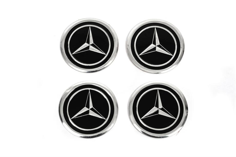 Mercedes-Benz Nalepke za pokrovčke platišč V1 60 mm (4 kosi) Image