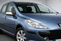 Peugeot 307 2001–2008 Kromirane obloge ogledal (2 kosa, plastika) fotografija 1