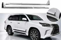 Lexus LX 500d/600 2022– F-Sport vratne letvice bele+krom (komplet 4 kos, ABS) fotografija 1