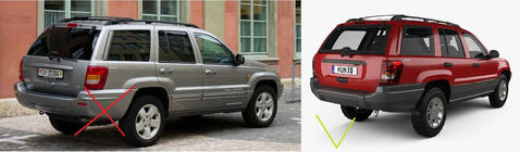 Jeep Grand Cherokee WJ 1999–2004 Blatne zavesice Premium (4 kos) fotografija 3