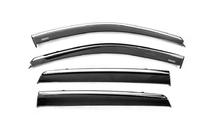 Hyundai Santa Fe 2 2006–2012 Vetrni deflektorji oken s kromirano letvico (4 kos, Niken) fotografija 2