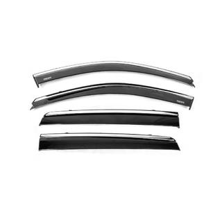Vetrni deflektorji oken s kromirano letvico (4 kos, Niken) Hyundai Santa Fe 2 2006–2012 fotografija 2