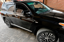 Toyota Highlander 2008–2013 Vetrni deflektorji oken s kromirano letvico (4 kos, Niken) fotografija 2