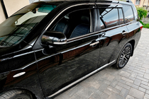 Toyota Highlander 2008–2013 Vetrni deflektorji oken s kromirano letvico (4 kos, Niken) fotografija 5
