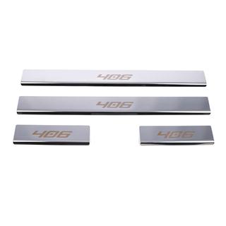 Zaščitne letve za pragove Carmos (4 kosi, nerjavno jeklo) Peugeot 406 1995–2004 fotografija 2