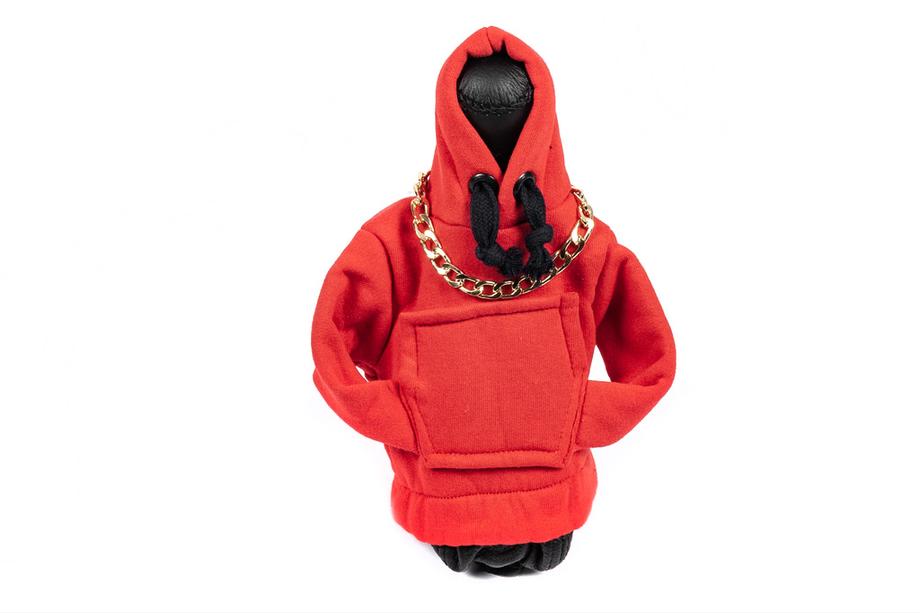Prevleka za prestavno ročico – hoodie (rdeča, črna vrvica) Fotografija 1