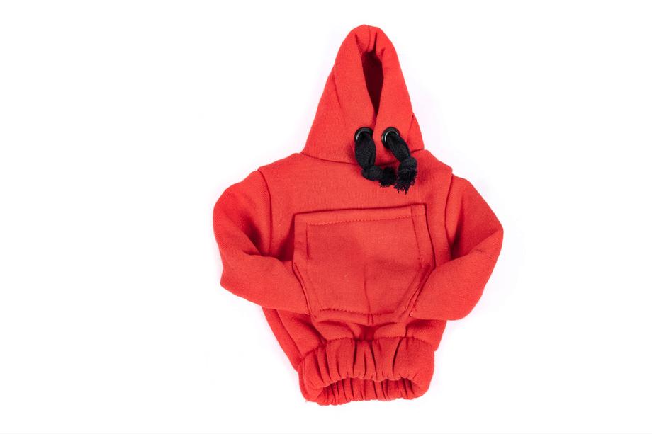 Prevleka za prestavno ročico – hoodie (rdeča, črna vrvica) Fotografija 4