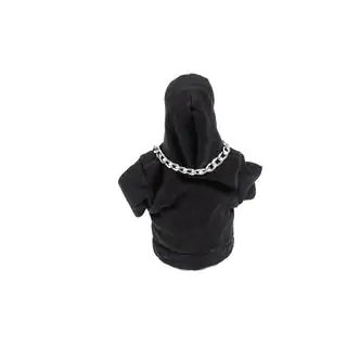 Manšeta prestavne ročice – hoodie (črna, bela vrvica) fotografija 4