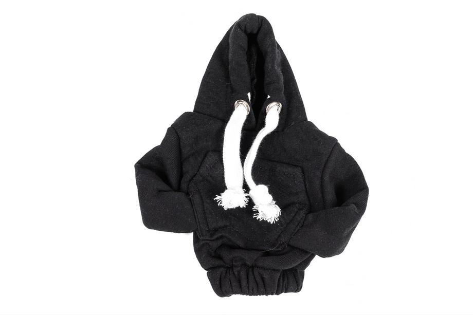 Manšeta prestavne ročice – hoodie (črna, bela vrvica) Fotografija 3
