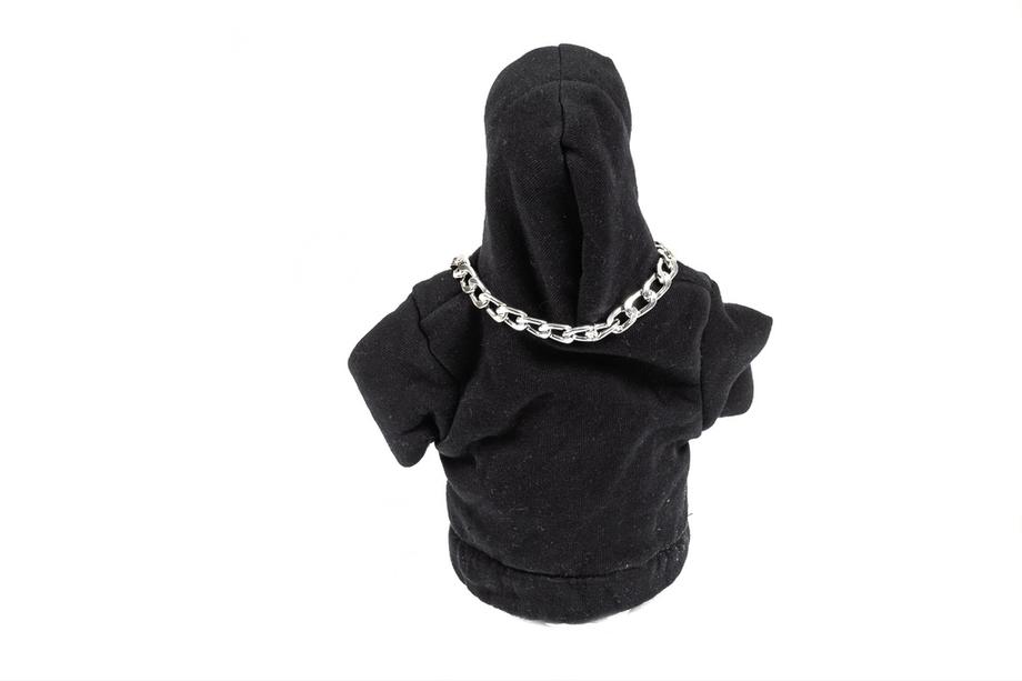 Manšeta prestavne ročice – hoodie (črna, bela vrvica) Fotografija 4