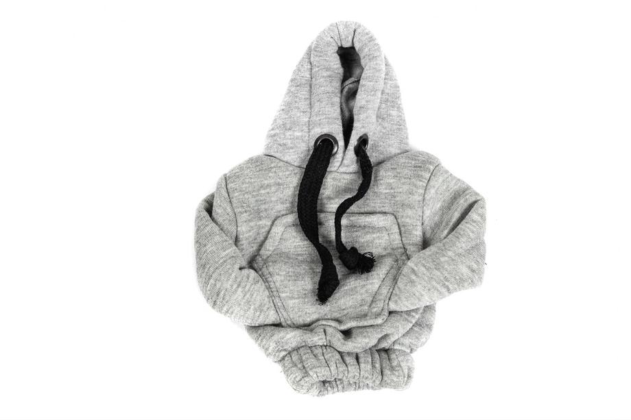 Prevleka za prestavno ročico v stilu hoodie (siva, črna vrvica) Fotografija 2