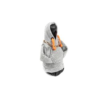 Prevleka ročice menjalnika – hoodie (siva, oranžna vrvica) fotografija 2