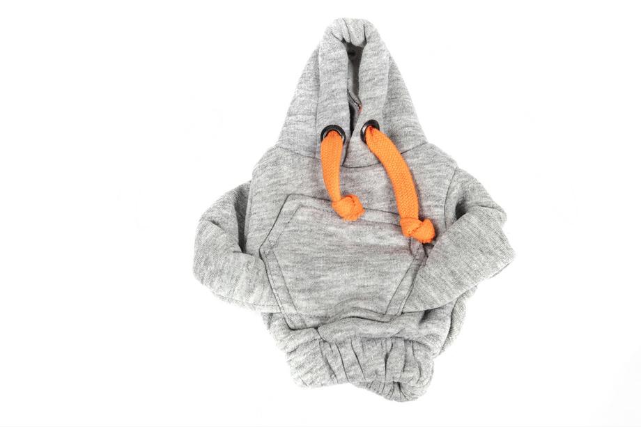Prevleka ročice menjalnika – hoodie (siva, oranžna vrvica) Fotografija 3