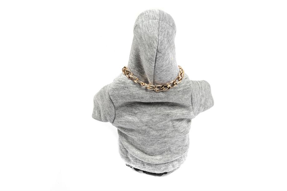 Prevleka ročice menjalnika – hoodie (siva, oranžna vrvica) Fotografija 4