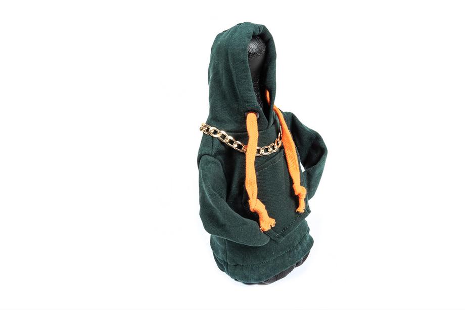 Prevleka prestavne ročice – hoodie (zelena, oranžna vrvica) Fotografija 2