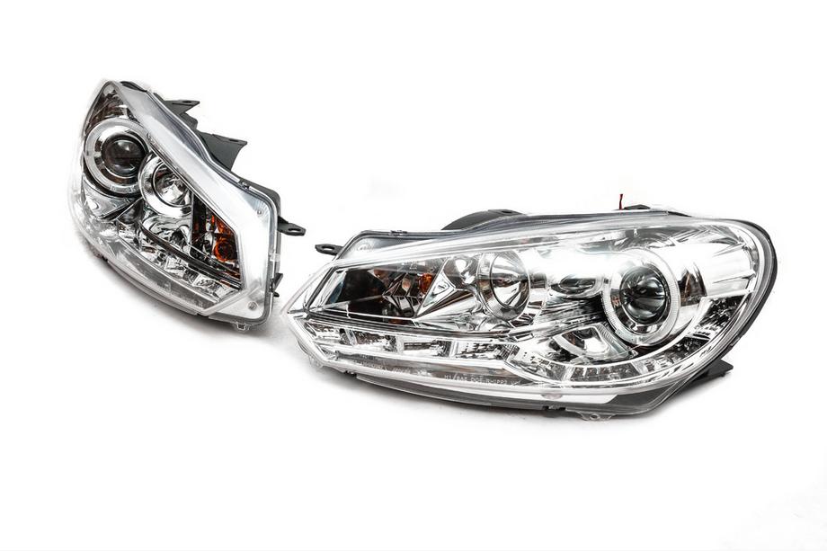 Volkswagen Golf 6 2008–2014 Sprednji žarometi Silver (2 kos, LED) Image