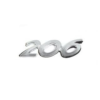 Napis 206 (90 × 25 mm) Peugeot 206 1998–2024 fotografija 1