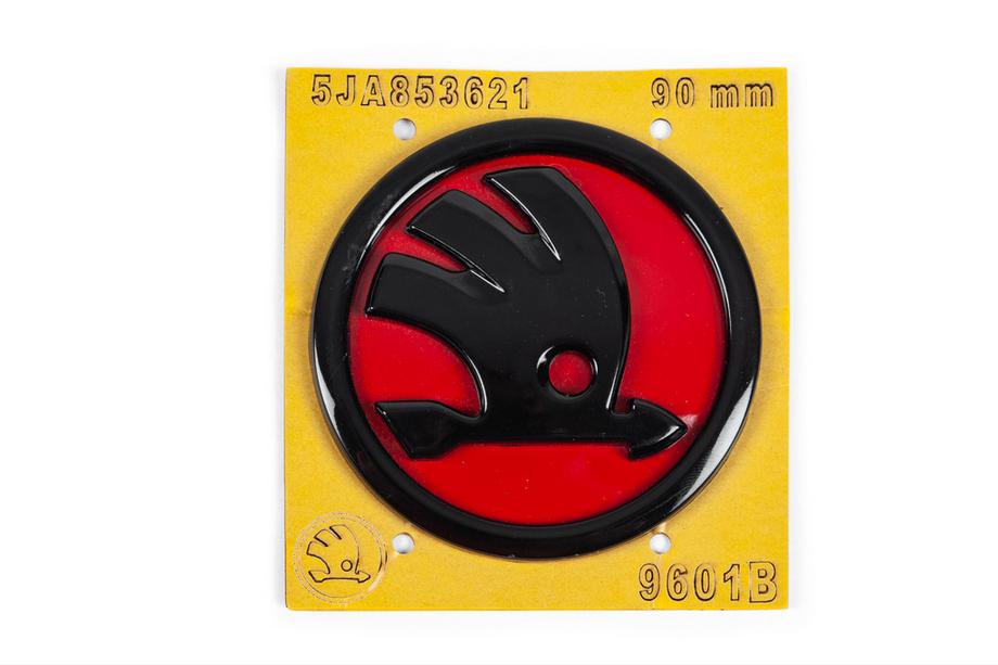Skoda Rdeč emblem 5JA853621 (89 mm) Fotografija 1