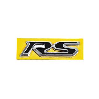 Napis RS črn s kromom (95 x 25 mm) fotografija 1