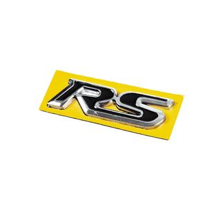 Napis RS črn s kromom (95 x 25 mm) fotografija 2