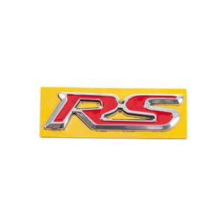 Napis RS rdeč s kromom (95 mm x 25 mm) fotografija 1