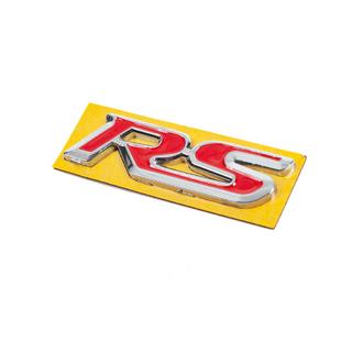 Napis RS rdeč s kromom (95 mm x 25 mm) fotografija 2