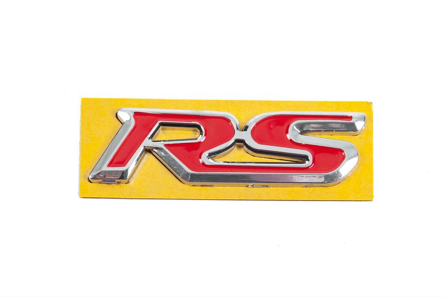 Honda Napis RS rdeč s kromom (95 mm x 25 mm) Image
