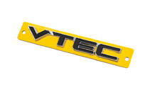 Honda Napis VTEC črn s kromom (110 x 15 mm) fotografija 2