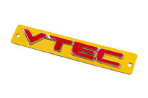 Honda Napis VTEC rdeč s kromom (110 x 15 mm) fotografija 2