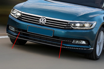 Volkswagen Jetta 2011–2018 Kromirane obrobe rešetke odbijača 2014-2018 OmsaLine (nerjavno jeklo) fotografija 1